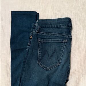 MOTHER Dark Indigo Skinny Jeans